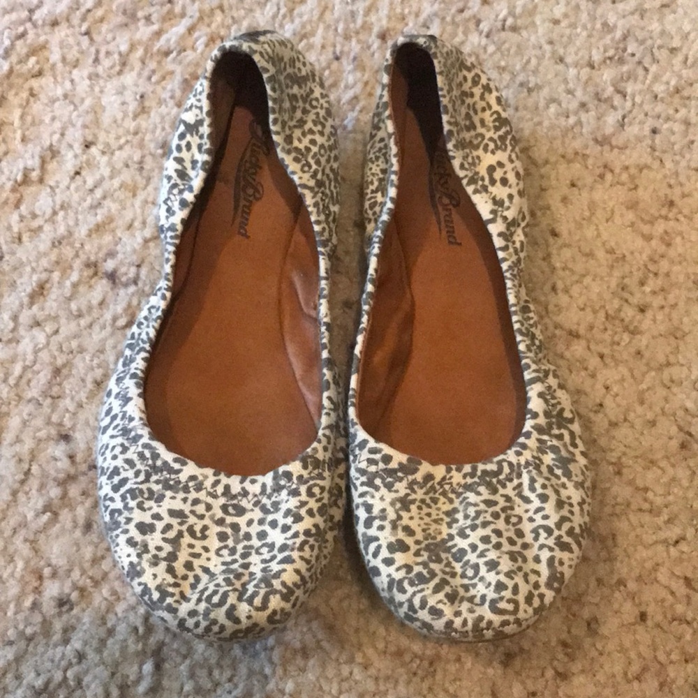 Lucky Brand animal print ballet flats